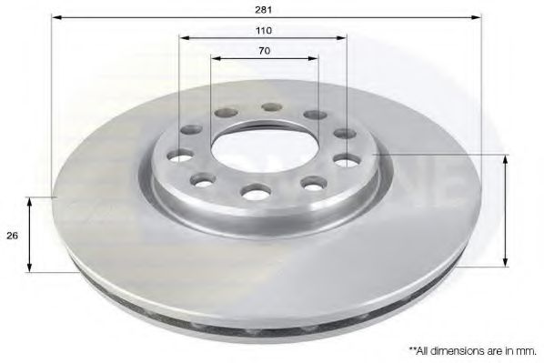 COMLINE ADC1845V Тормозные диски для FIAT
