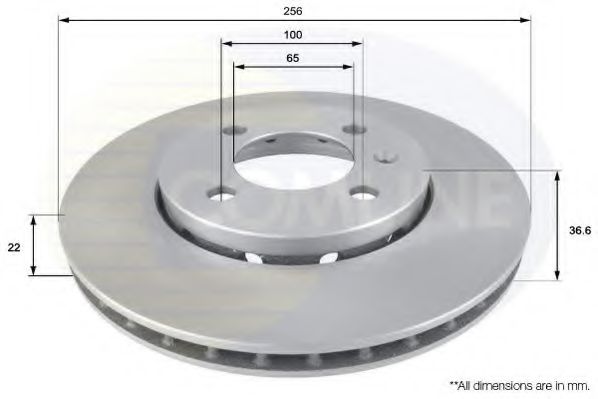 COMLINE ADC2600V Тормозные диски для SKODA CITIGO
