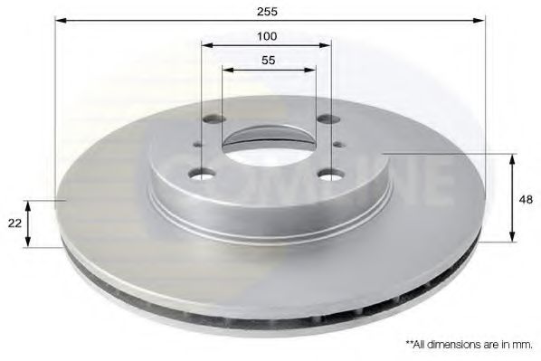 COMLINE ADC0151V Тормозные диски для TOYOTA COROLLA