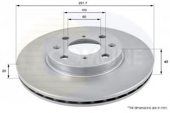 COMLINE ADC0922V Тормозные диски для OPEL AGILA