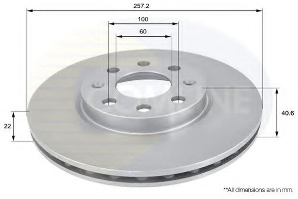 COMLINE ADC1138V Тормозные диски для FIAT