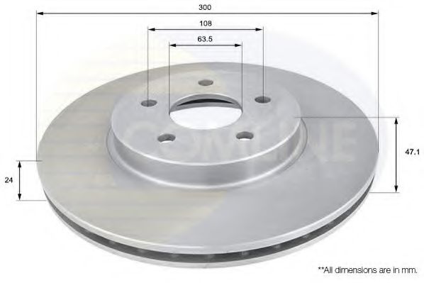 COMLINE ADC1215V Тормозные диски для JAGUAR