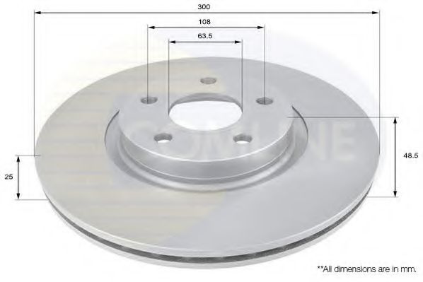 COMLINE ADC1227V Тормозные диски для FORD KUGA