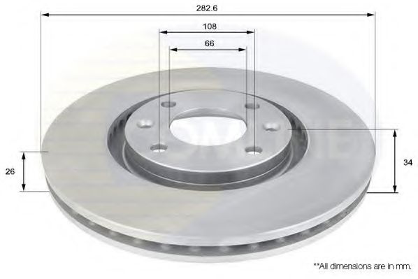 COMLINE ADC1519V Тормозные диски для CITROEN