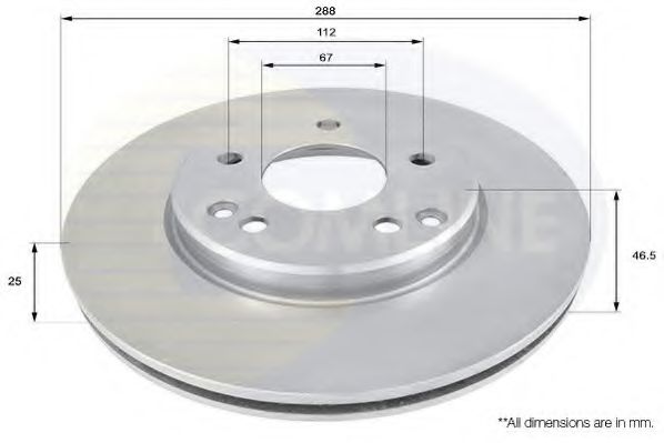 COMLINE ADC1603V Тормозные диски для MERCEDES-BENZ CLK