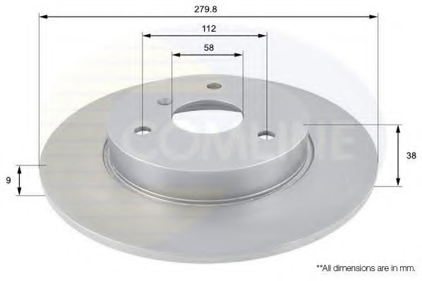 COMLINE ADC1607 Тормозные диски для SMART ROADSTER