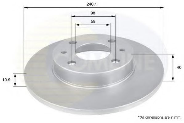COMLINE ADC1801 Тормозные диски для FIAT TIPO