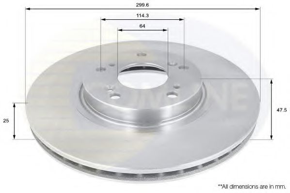 COMLINE ADC0552V Тормозные диски для HONDA