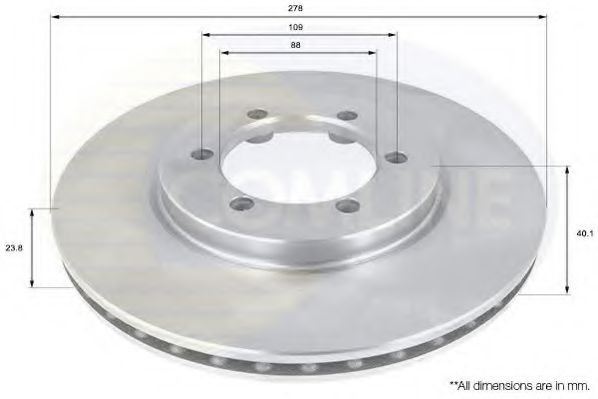 COMLINE ADC1015V Тормозные диски для SSANGYONG KORANDO