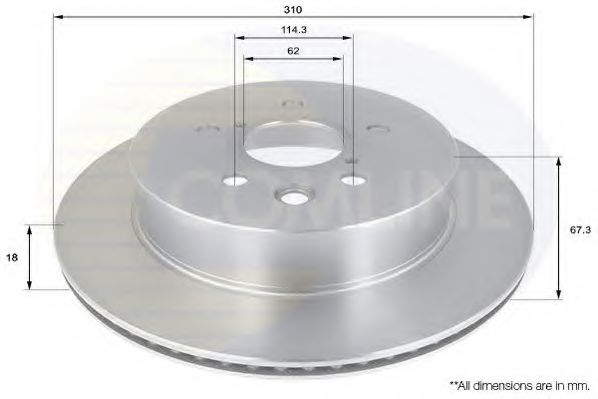 COMLINE ADC01123V Тормозные диски для LEXUS
