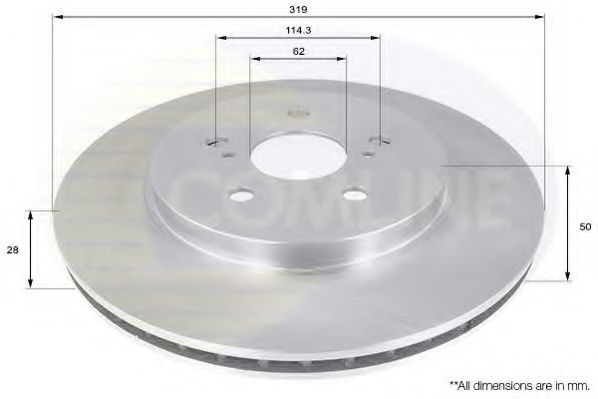 COMLINE ADC01158V Тормозные диски для TOYOTA HARRIER
