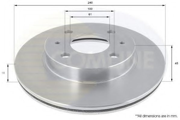COMLINE ADC0211V Тормозные диски для NISSAN QBIC