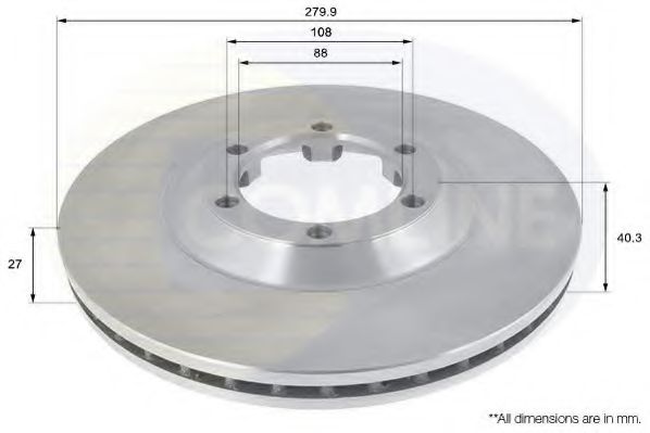 COMLINE ADC0709V Тормозные диски для ISUZU RODEO