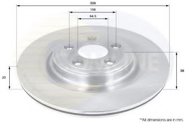 COMLINE ADC1246V Тормозные диски для JAGUAR XF