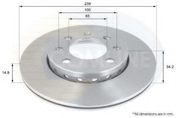 COMLINE ADC1454V Тормозные диски для AUDI A2