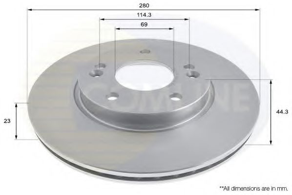COMLINE ADC2416V Тормозные диски для KIA PRO CEED
