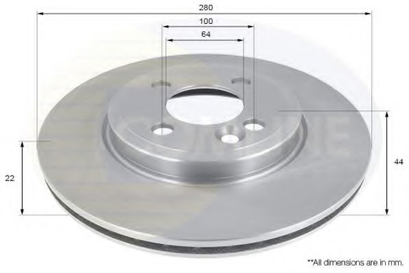 COMLINE ADC1734V Тормозные диски для MINI