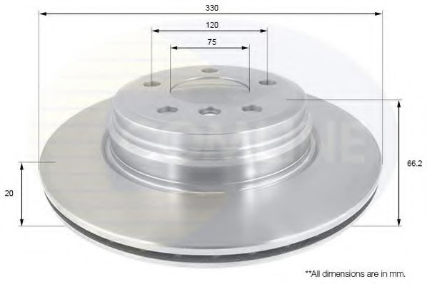 COMLINE ADC1777V Тормозные диски для BMW
