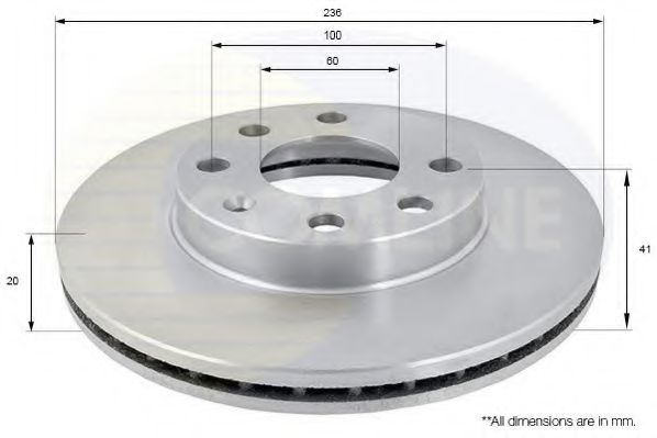 COMLINE ADC1008V Тормозные диски для CHEVROLET CORSA