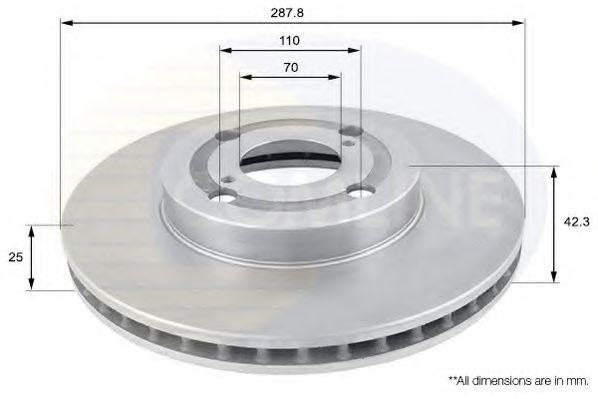 COMLINE ADC01107V Тормозные диски для TOYOTA