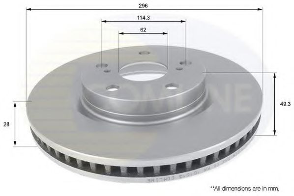 COMLINE ADC01147V Тормозные диски для TOYOTA