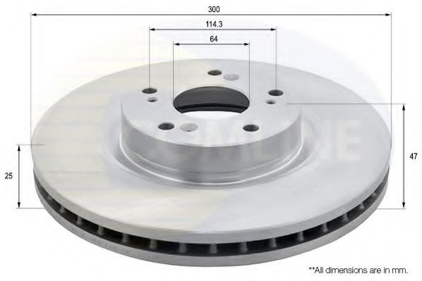 COMLINE ADC0575V Тормозные диски для HONDA