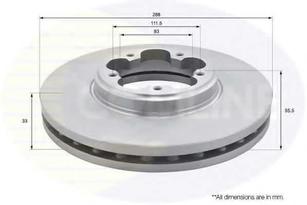 COMLINE ADC1250V Тормозные диски для FORD