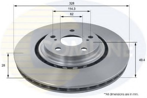 COMLINE ADC2515V Тормозные диски для LEXUS NX
