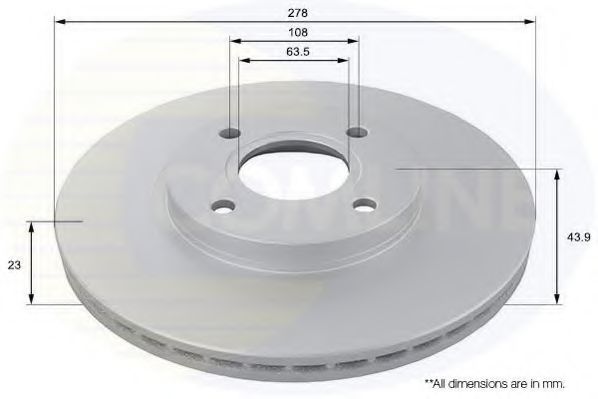 COMLINE ADC1260V Тормозные диски для FORD TRANSIT COURIER