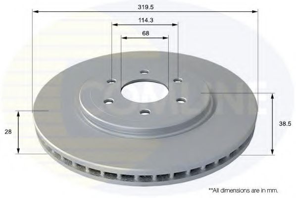 COMLINE ADC0269V Тормозные диски для NISSAN