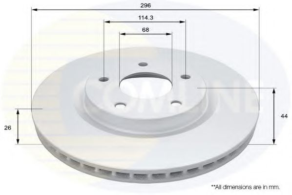 COMLINE ADC0293V Тормозные диски для NISSAN