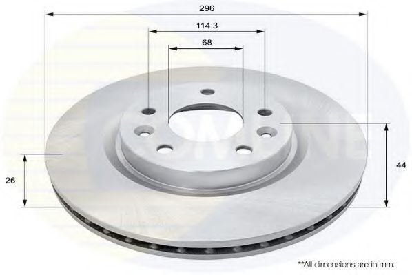 COMLINE ADC0295V Тормозные диски для NISSAN