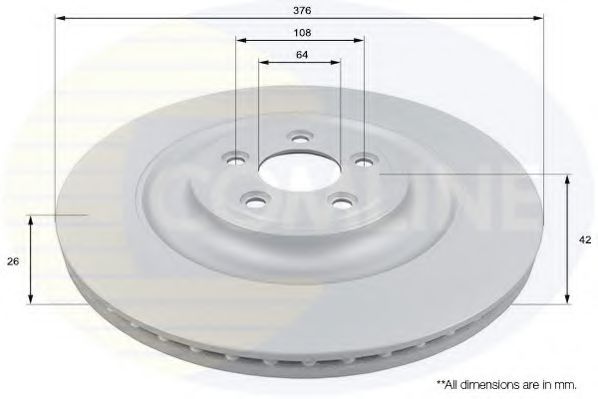 COMLINE ADC1257V Тормозные диски для JAGUAR XJ