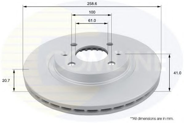 COMLINE ADC1507V Тормозные диски для RENAULT SYMBOL