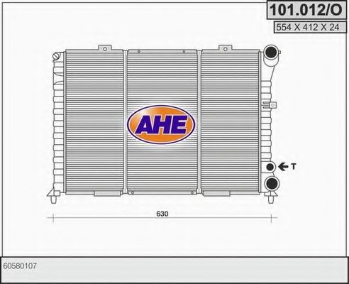 AHE 101012O Радиатор охлаждения двигателя для ALFA ROMEO
