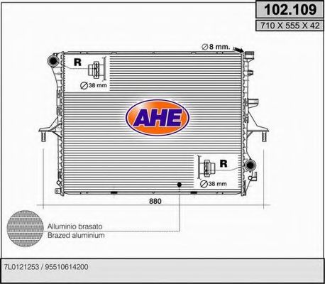 AHE 102109 Радиатор охлаждения двигателя AHE 