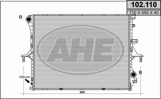 AHE 102110 Крышка радиатора для AUDI Q7