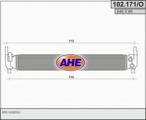 AHE 102171O Радиатор охлаждения двигателя для AUDI A1 (8X1, 8XK, 8XF)