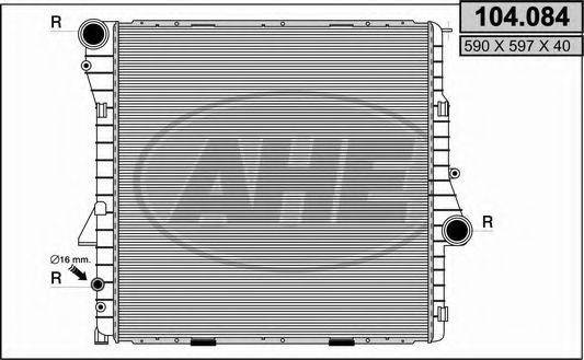 AHE 104084 Радиатор охлаждения двигателя AHE 