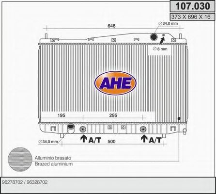 AHE 107030 Крышка радиатора для CHEVROLET