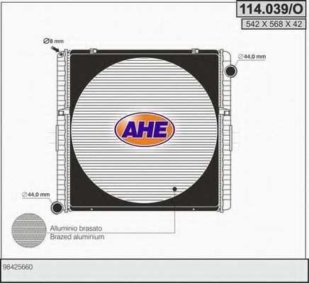 AHE 114039O Радиатор охлаждения двигателя для IVECO