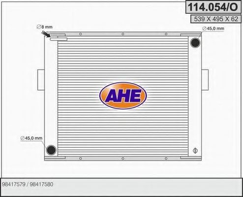 AHE 114054O Радиатор охлаждения двигателя AHE для IVECO