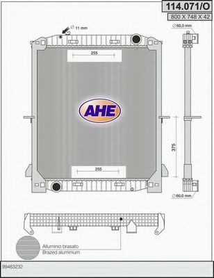 AHE 114071O Радиатор охлаждения двигателя для IVECO