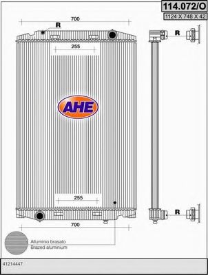 AHE 114072O Радиатор охлаждения двигателя AHE для IVECO