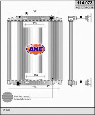 AHE 114073 Радиатор охлаждения двигателя AHE для IVECO