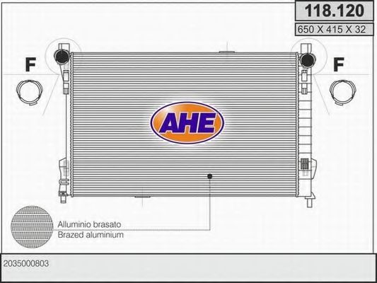 AHE 118120 Радиатор охлаждения двигателя для MERCEDES-BENZ