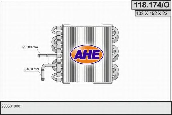 AHE 118174O Радиатор охлаждения двигателя для MERCEDES-BENZ