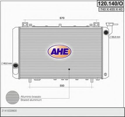 AHE 120140O Радиатор охлаждения двигателя для NISSAN MISTRAL