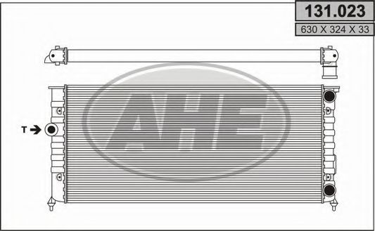 AHE 131023 Радиатор охлаждения двигателя для VOLKSWAGEN