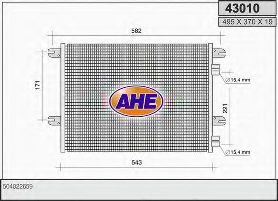 AHE 43010 Радиатор кондиционера для IVECO